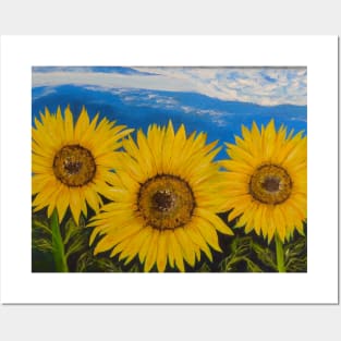 Sunflower Trio Posters and Art